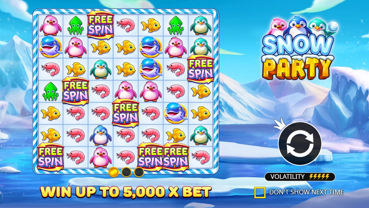 Snow Party - Start screen and game cover loading interface