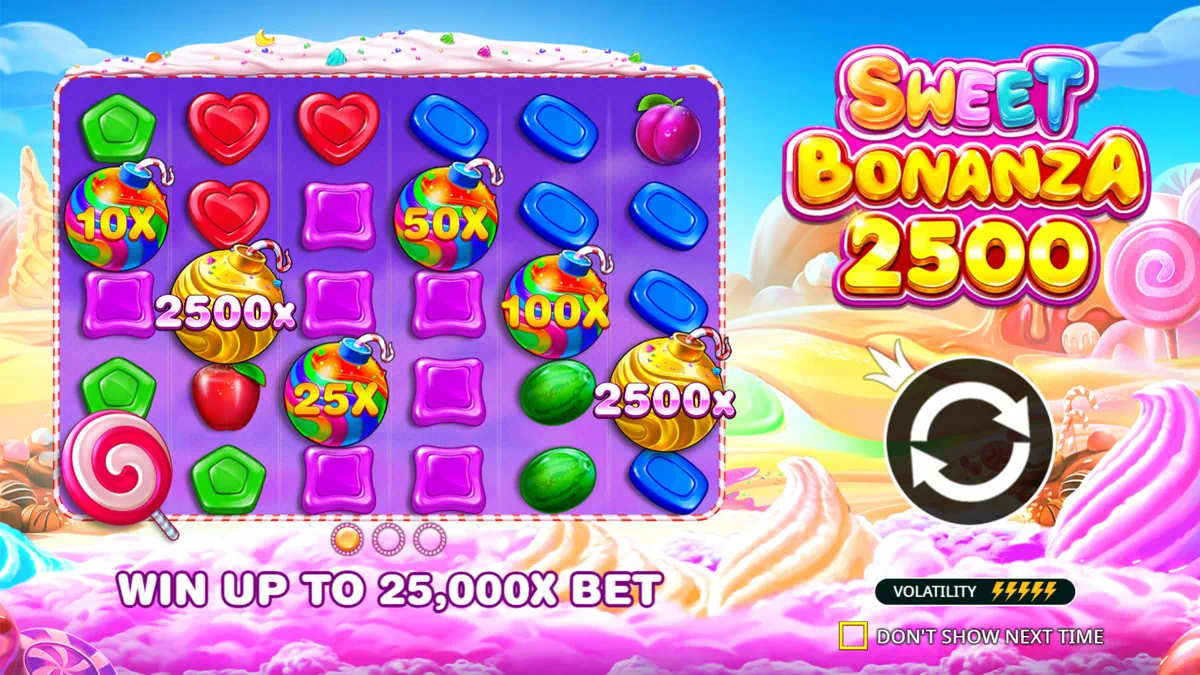 Sweet Bonanza 2500 by Pragmatic Play — Intro Screen